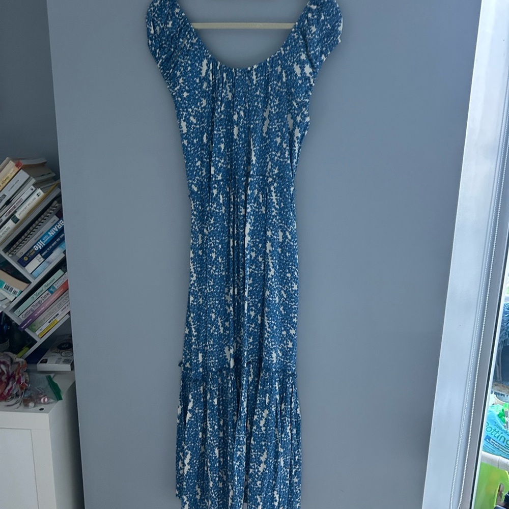 Karen Kane Blue and White Floral Maxi Dress